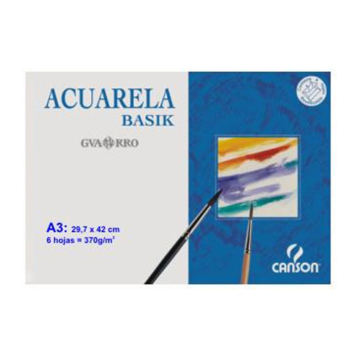minipack 6 hojas basik a3 370gr.