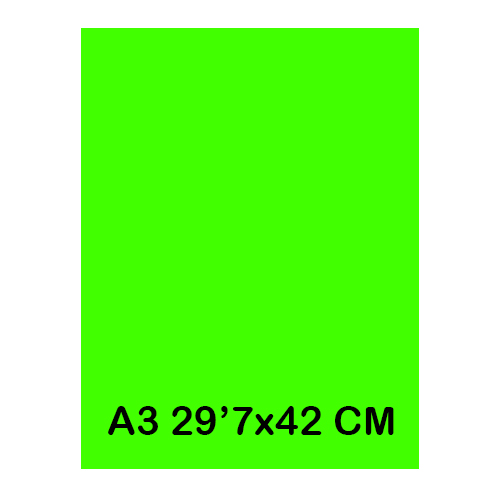 cartolines a3 fluorescents verdes