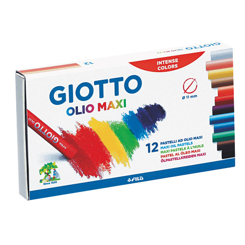 caja 12 ceras olio maxi giotto