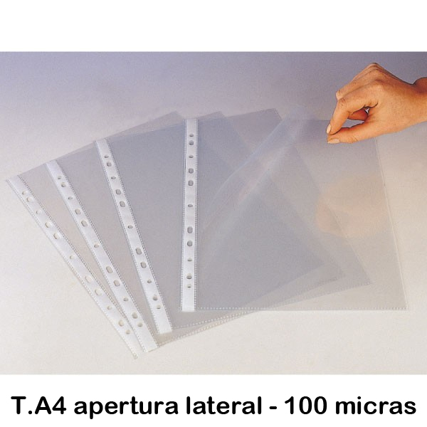 pack 10 fundas apertura lateral a4