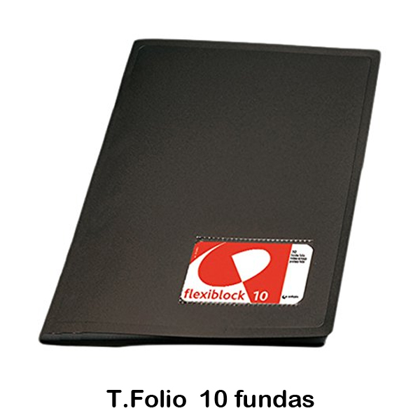 carpeta 10 fundas c/gusanillo oculto