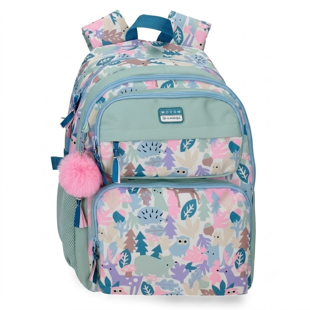 mochila adap. 38cm movom forest verde