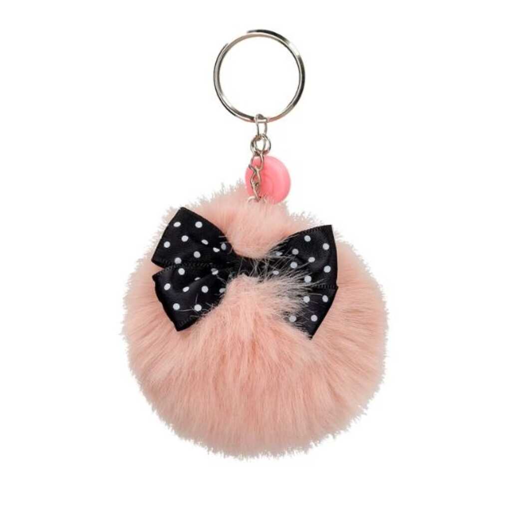 llavero pompom lazo