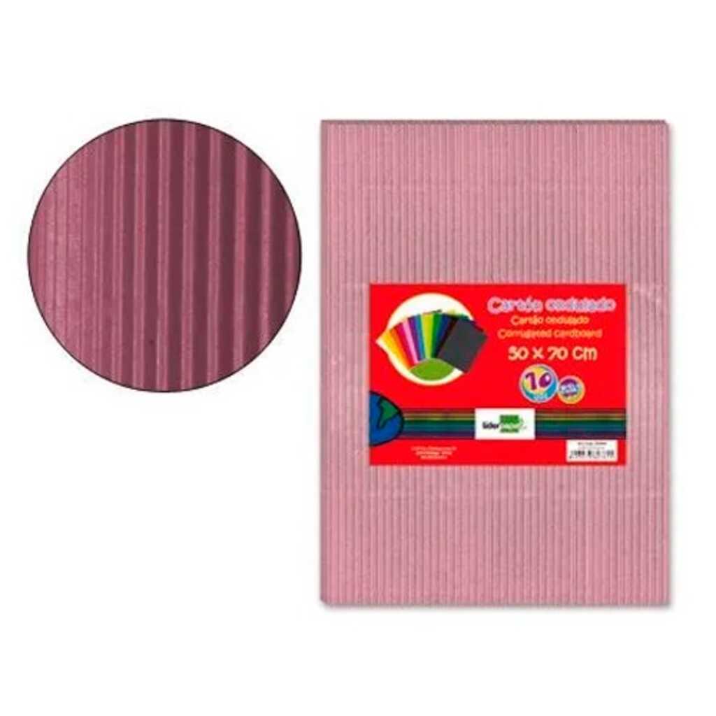 carton ondulado rosa 50x70cm