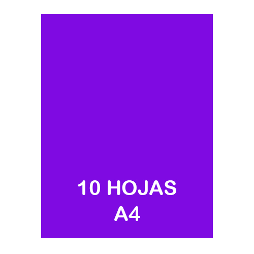 paq. 10f cartolina a4 185gr lila