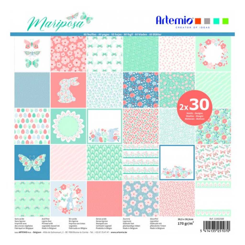 hojas 170gr mariposas