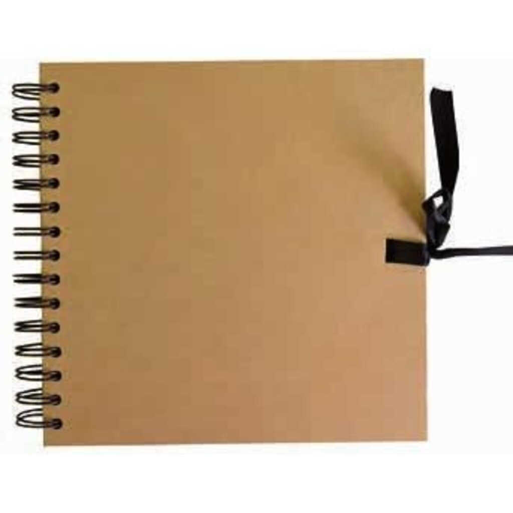 album scrapbook 30 hojas kraft natural