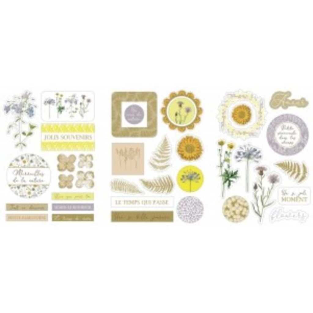 pack 3 chipboard sheets botanica