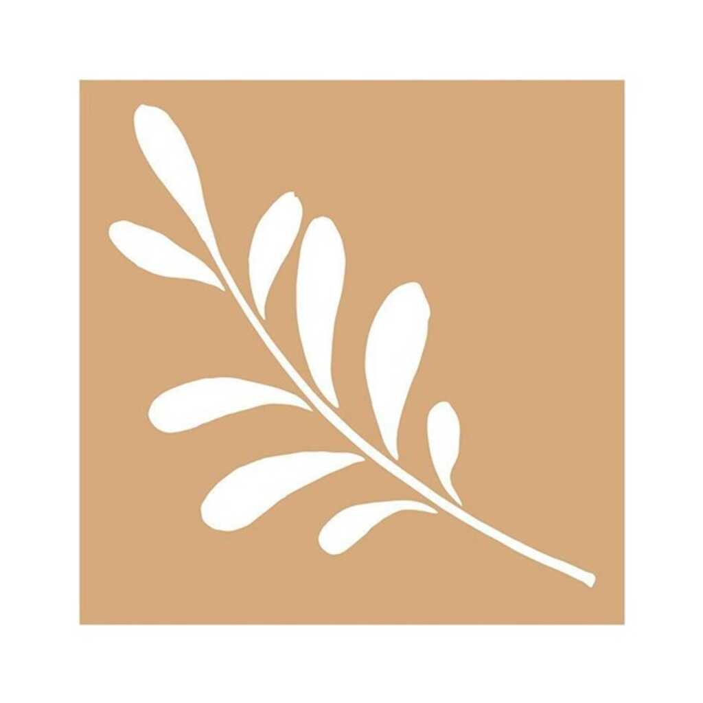 plantilla kraft 20x20cm slow life branch