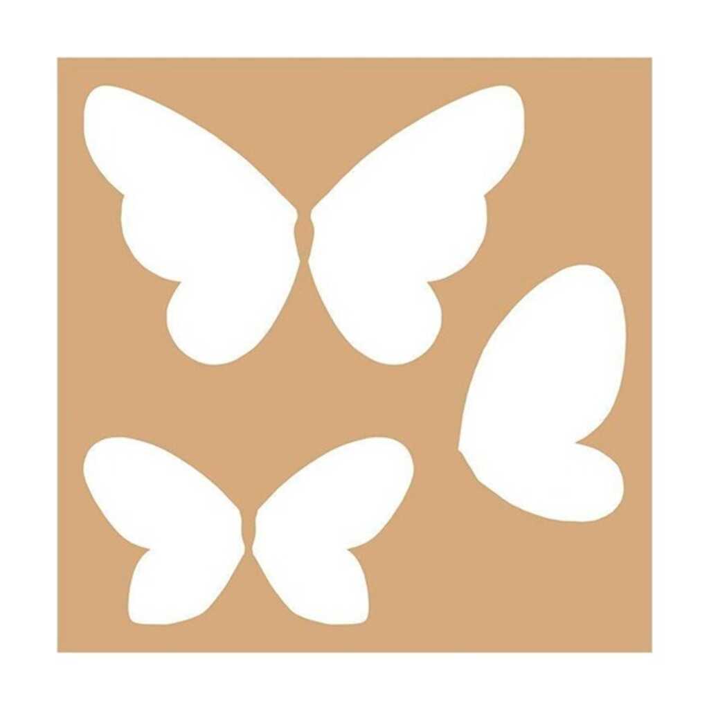 plantilla kraft 20x20cm mariposas