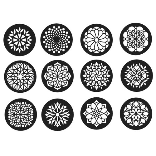 set 12 plantillas redondas 7cm