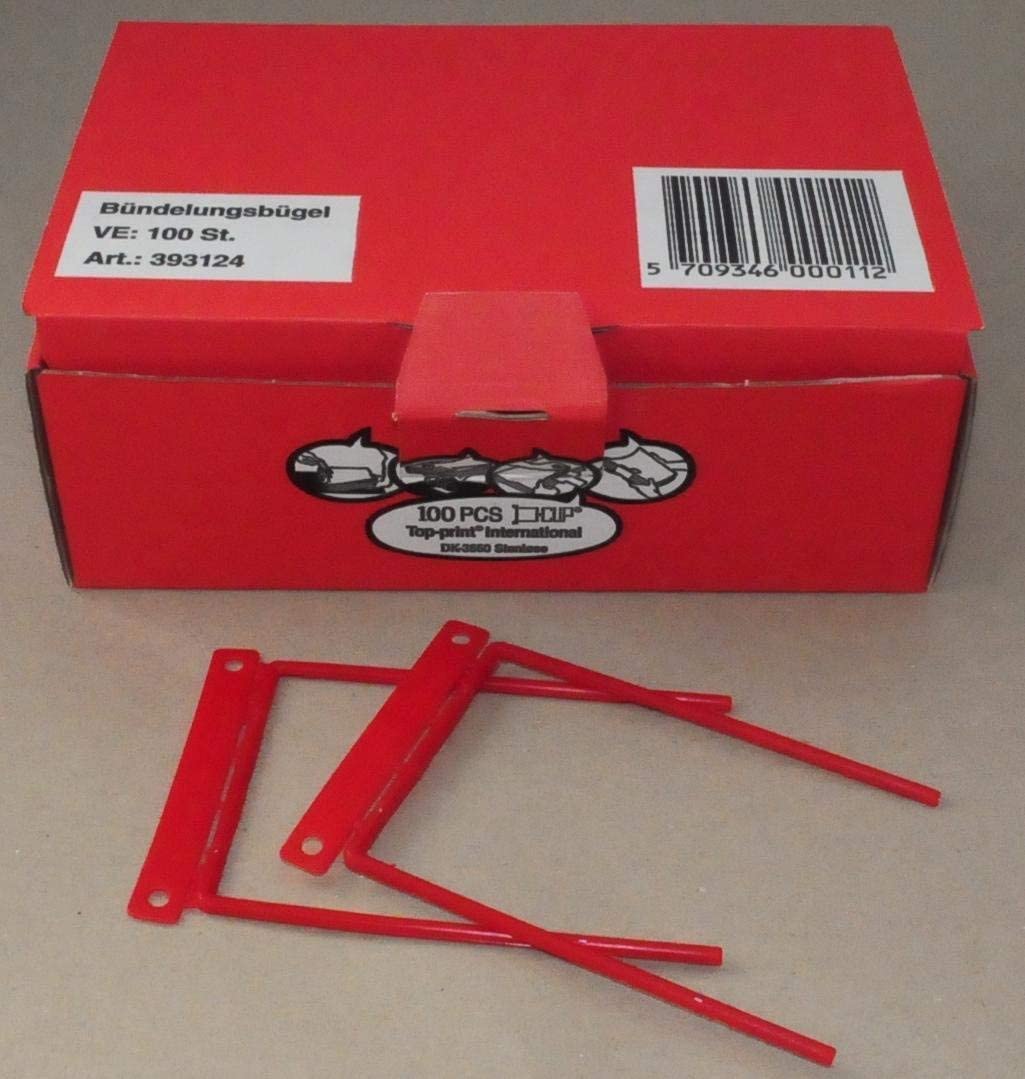 encuadernador plast/alamb 8cm rojo