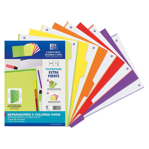 separador a4 oxford pp 5 posiciones