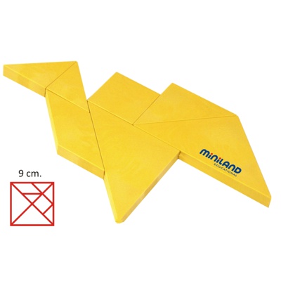 bote 12 tangrams de plastico + guia