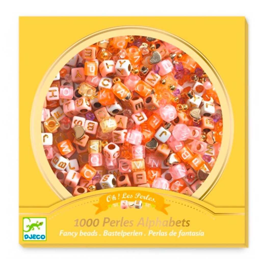 perlas alfabeto doradas