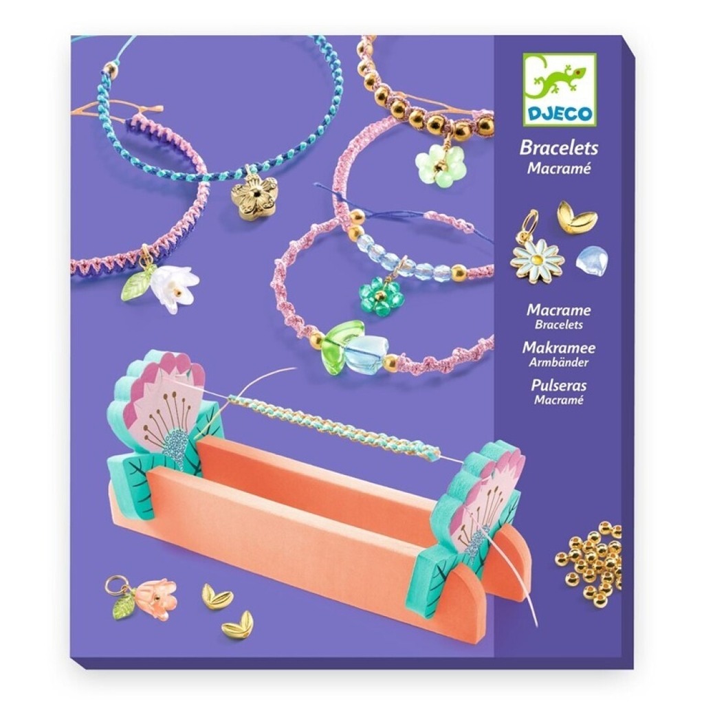 pulseras de macrame azules