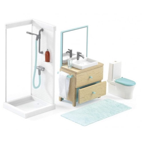 casa de mu¥ecas el cuarto de ba¥o