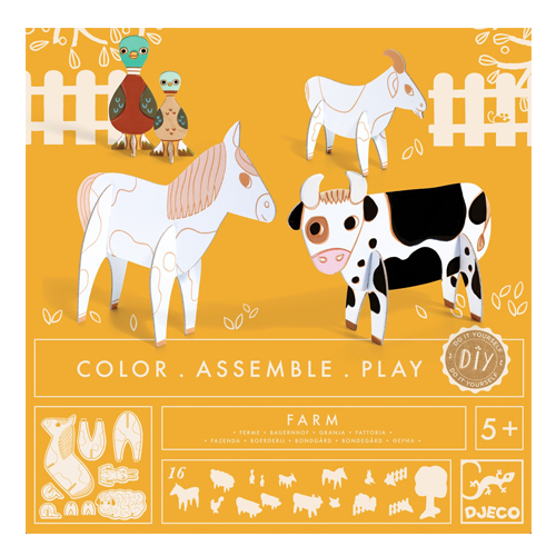 colorejar construir jugar la granja