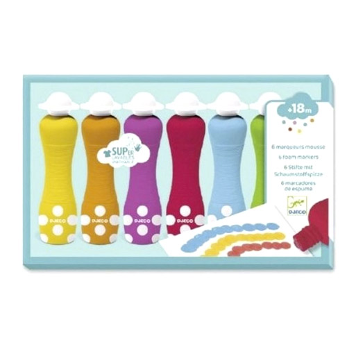 colores para peques 6 marcadores de espu