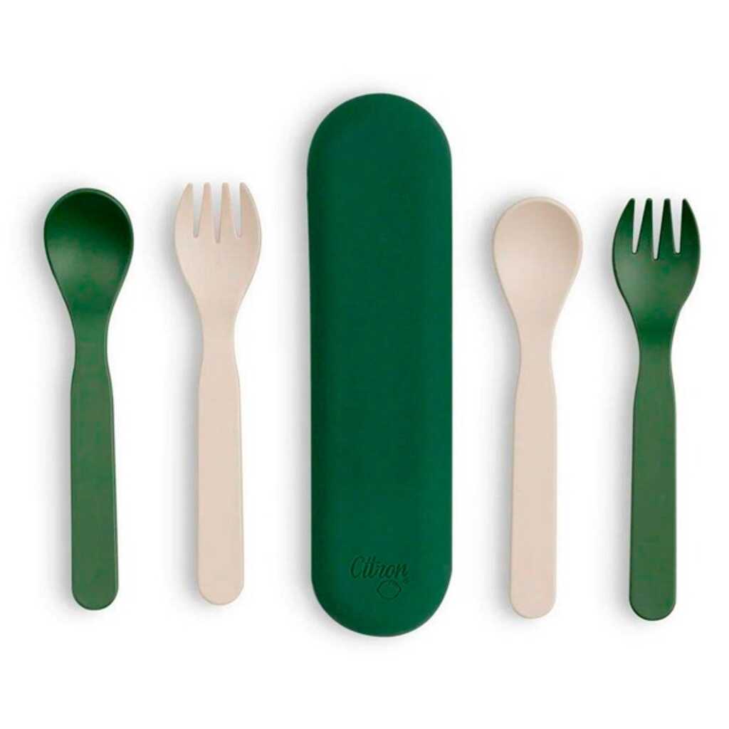 citron set de 2 juegos de cubiertos verd