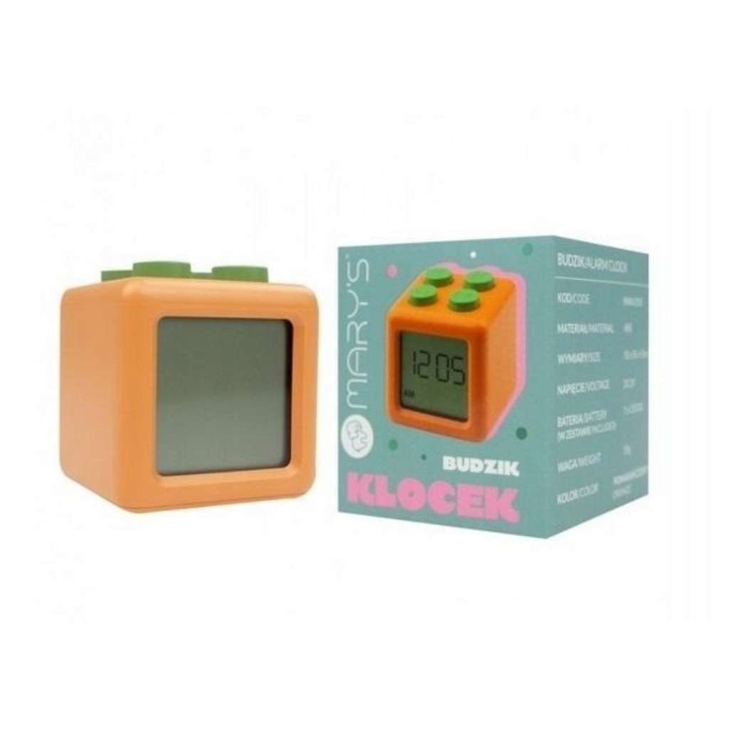 mary's reloj despertador block naranja