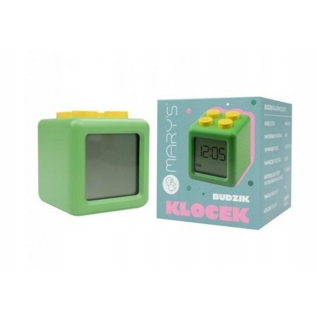 mary's reloj despertador block verde