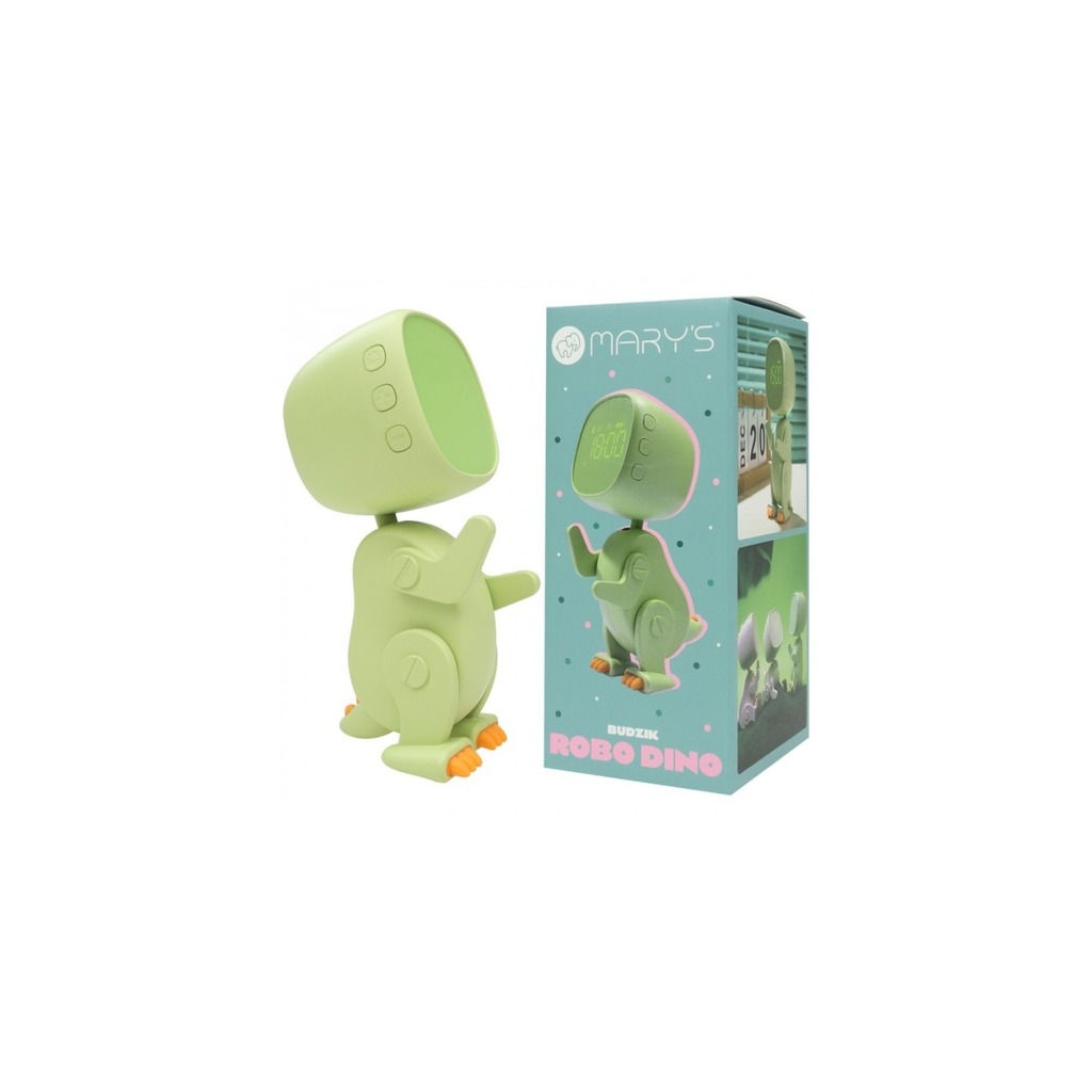 mary's despertador robo-dino verde
