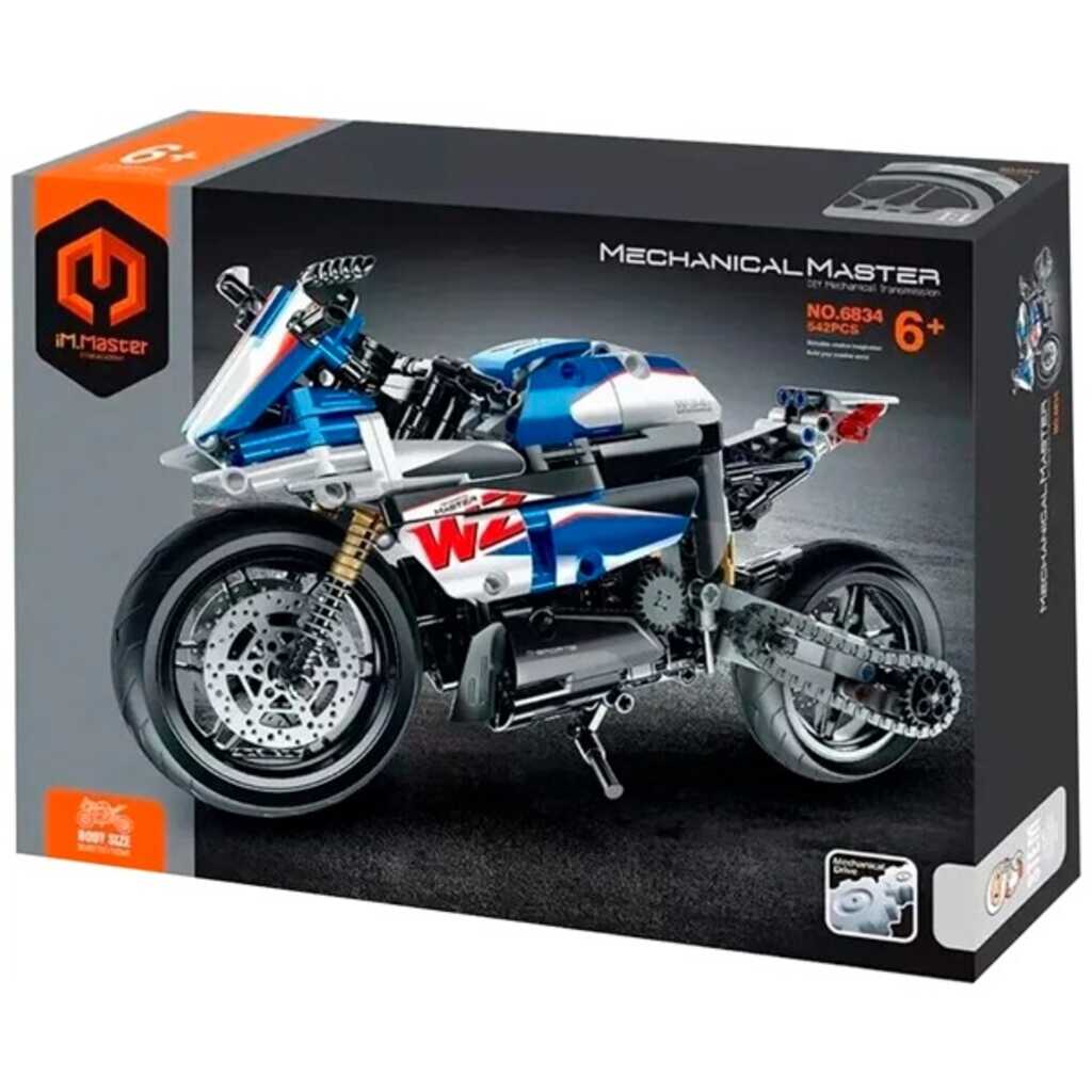 immaster motocicleta azul 542 piezas