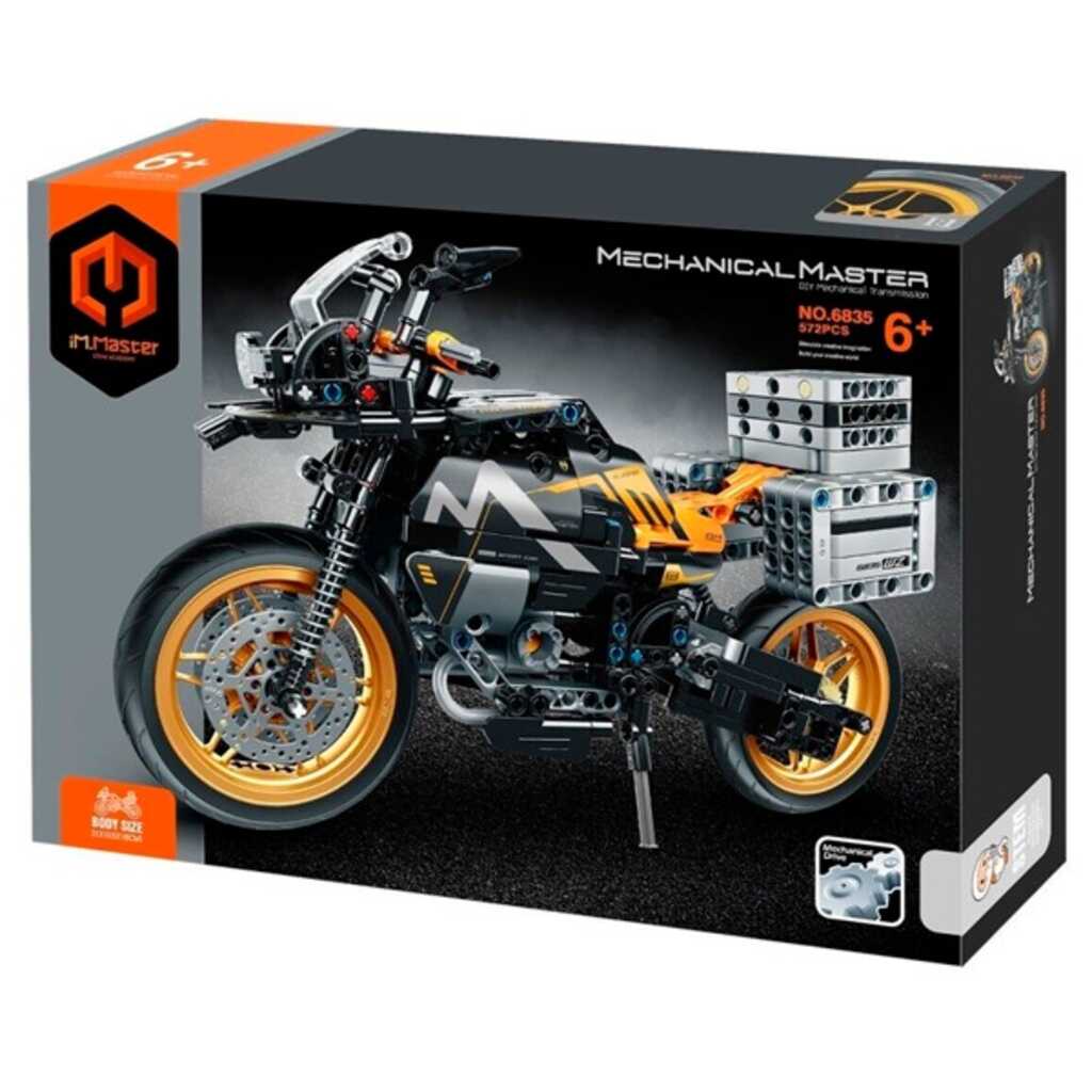 immaster motocicleta naranja 557 piezas