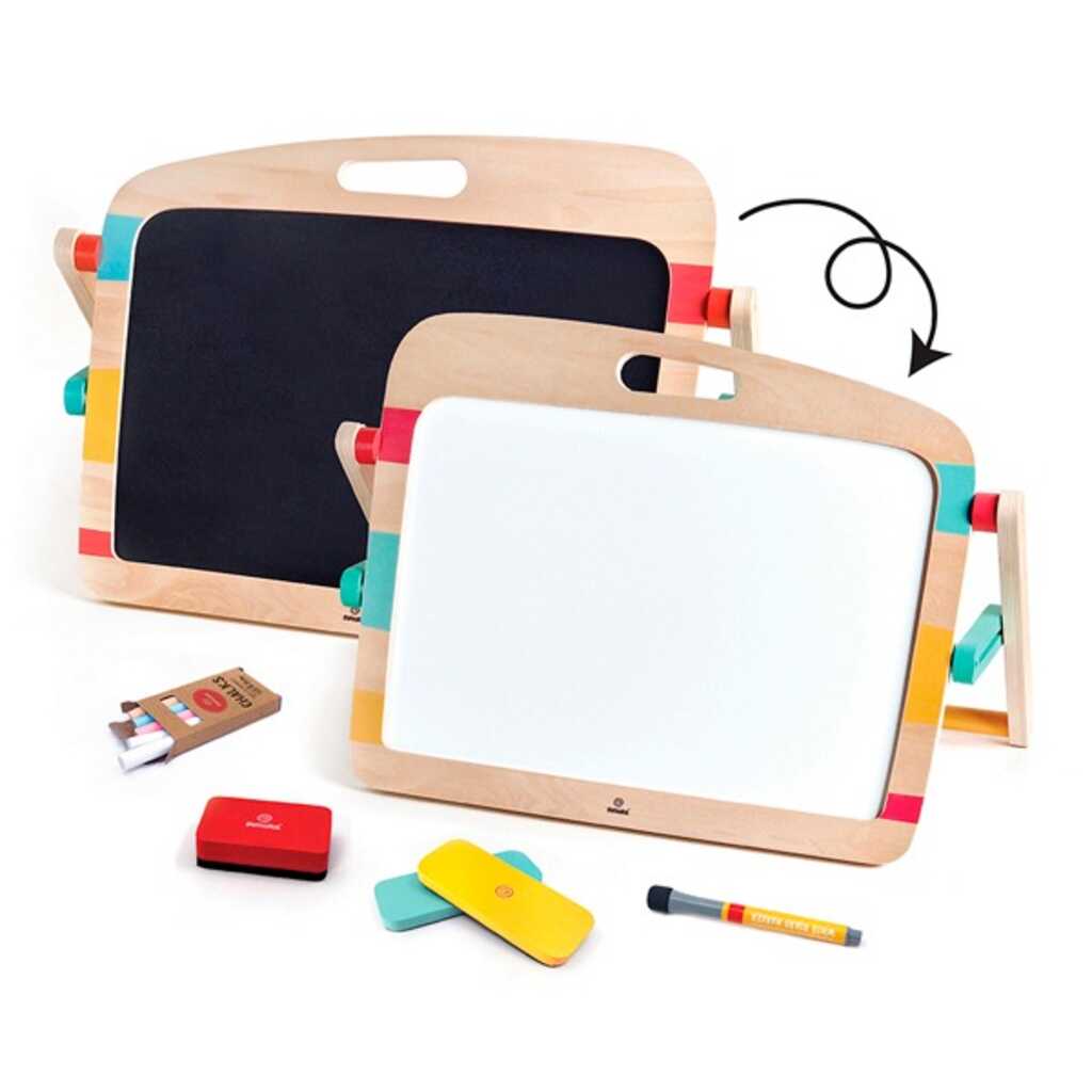 pizarra caballete de doble cara flip