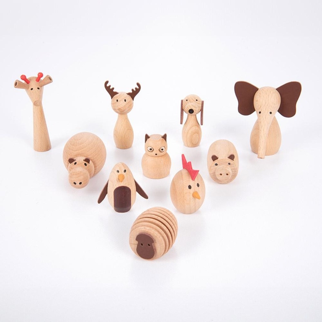 tickit animales de madera 10pzs.