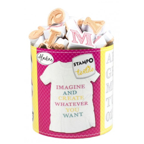 pack tampons abecedari sketch textil