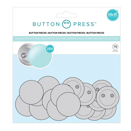 pack 25 chapas 37mm button press