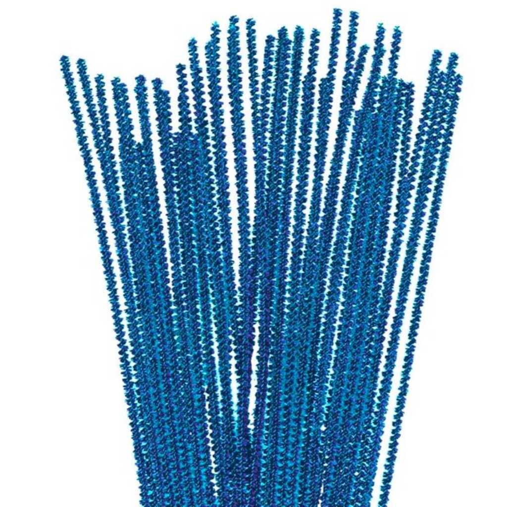 paq. 25 limpiapipas 6mmx30cm azul metal