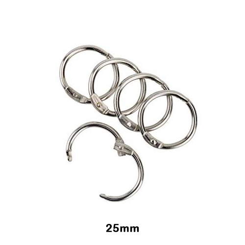 paq. 240 anillas metalicas 25mm diametro