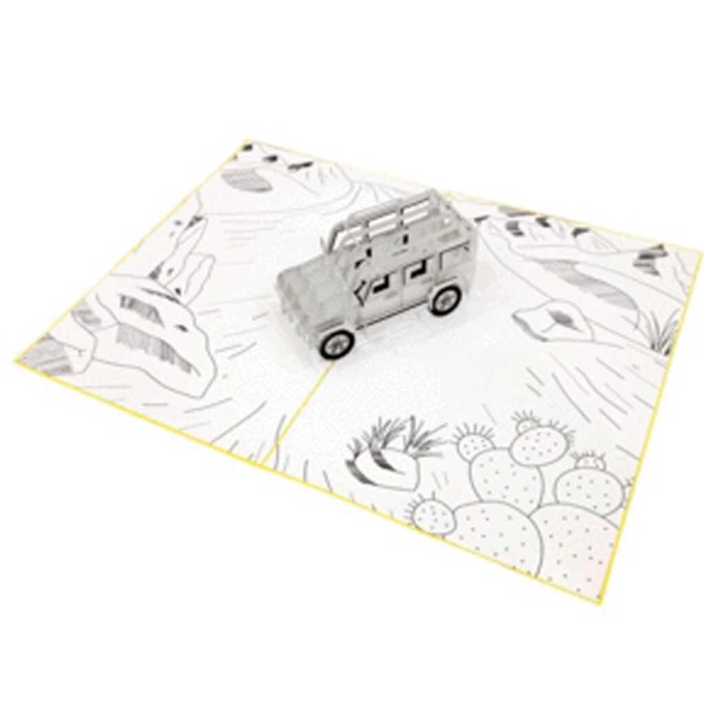 bloc para pintar figura 3d pop up jeep