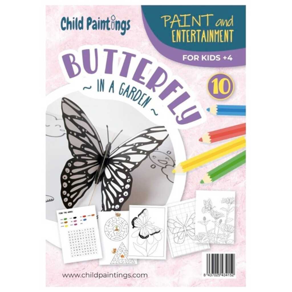 bloc para pintar figura 3d mariposa jard