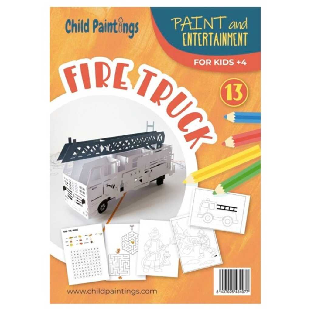 bloc para pintar figura 3d bomberos