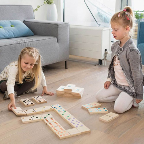 domino gigante madera de numeros