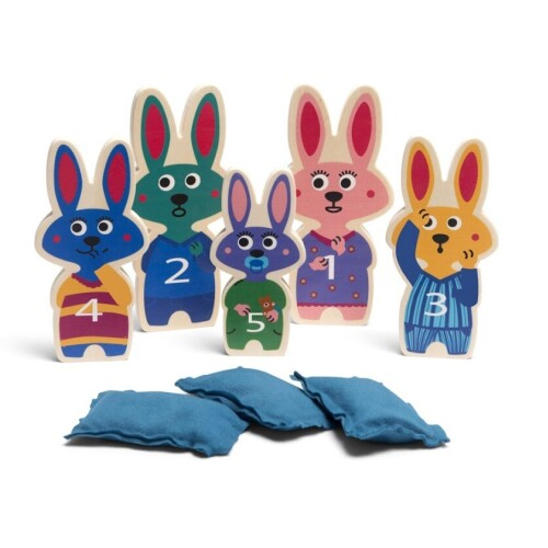 joc fusta tombar conills