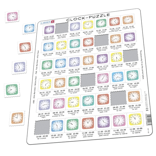 puzzle rellotge en ingles