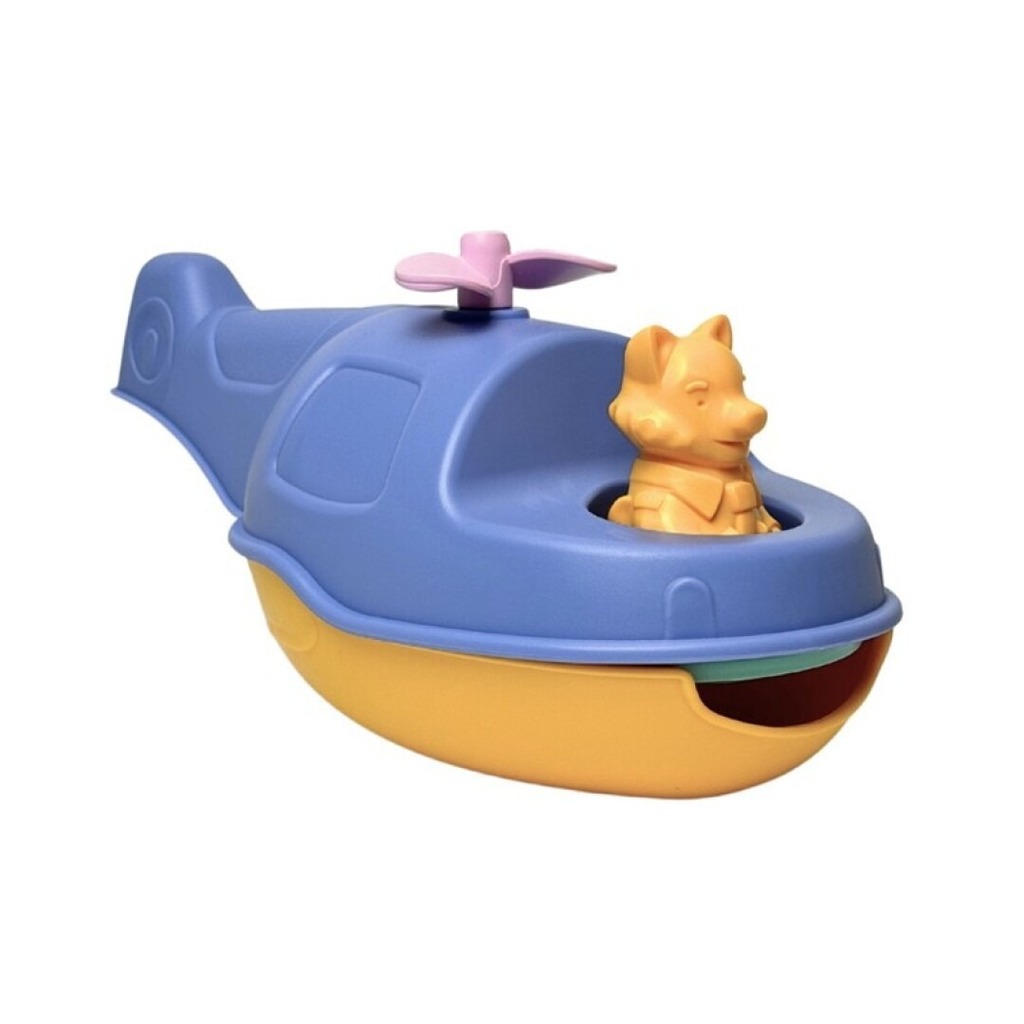 vaixell helicopter blau