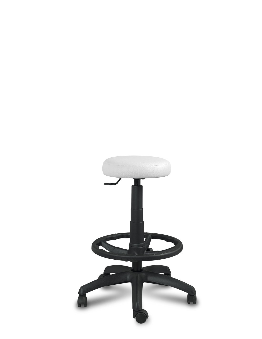 taburete aspirina tapizado negro