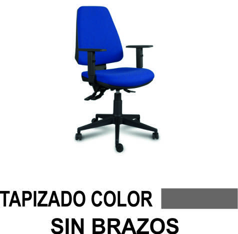 silla equis c.perm s/brazos tap1 gris