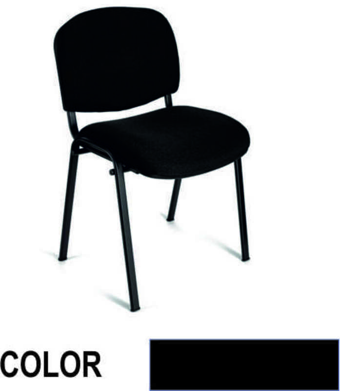 silla fissa s/brazos estruc negra negro