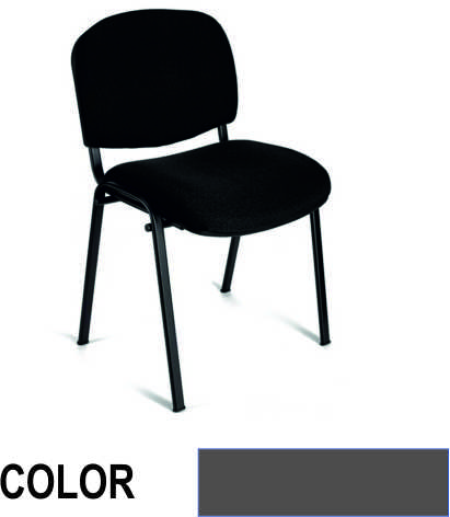 silla fissa s/brazos estruc negra gris