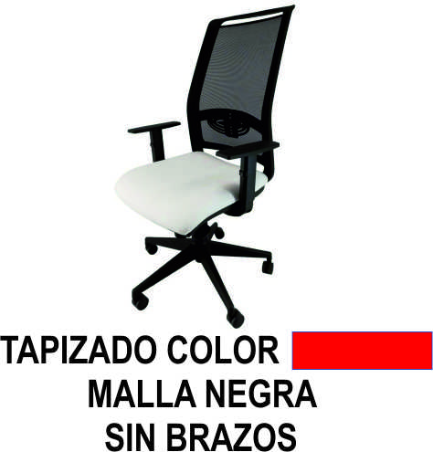 silla minerva sincro re/ma s.brazos rojo