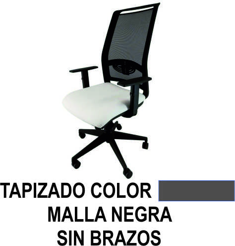 silla minerva sincro re/ma s.brazos gris