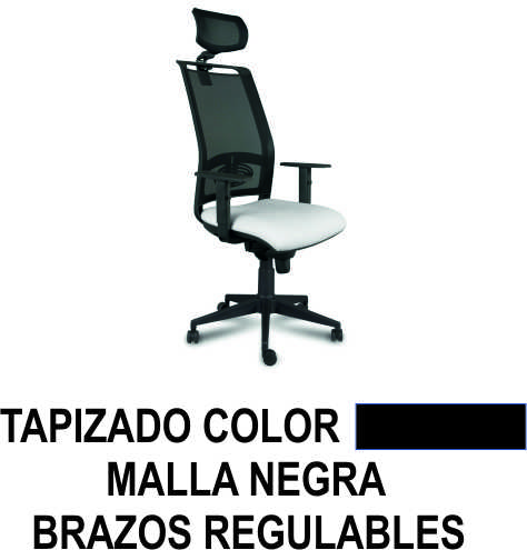 silla minerva sincro r/m cab b/reg negro