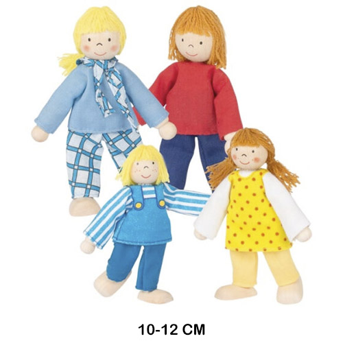 mu¥ecos articulados familia joven 4 piez